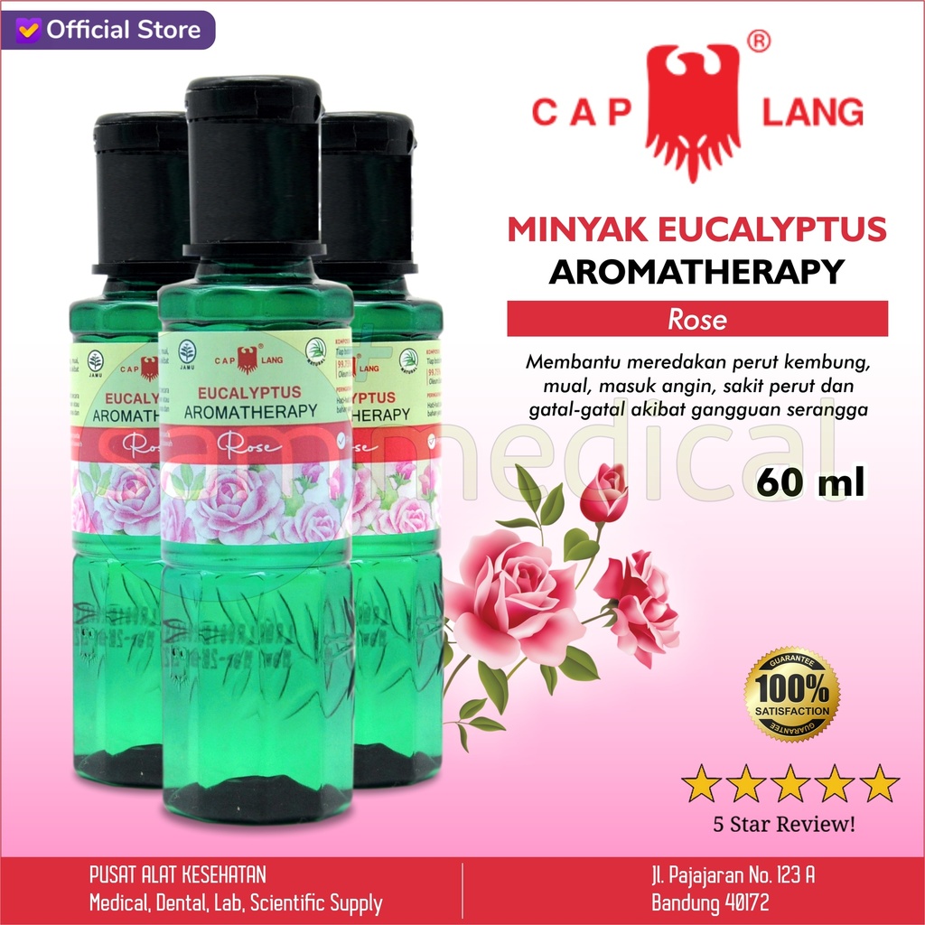 Cap Lang Minyak Kayu Putih Aromatherapy Rose 60ml