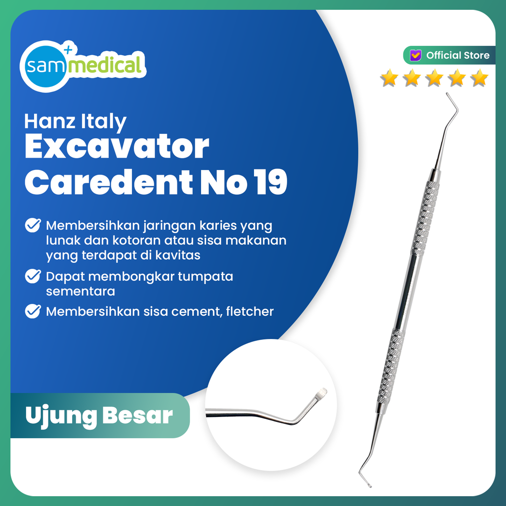 [00720220012] Hanz Italy Excavator 19 Caredent (Ujung Besar)