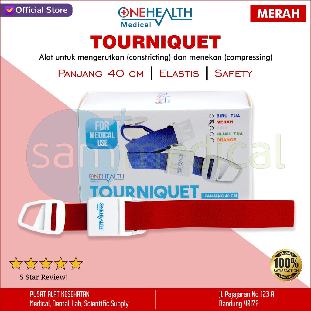 One Health Tourniquet Merah