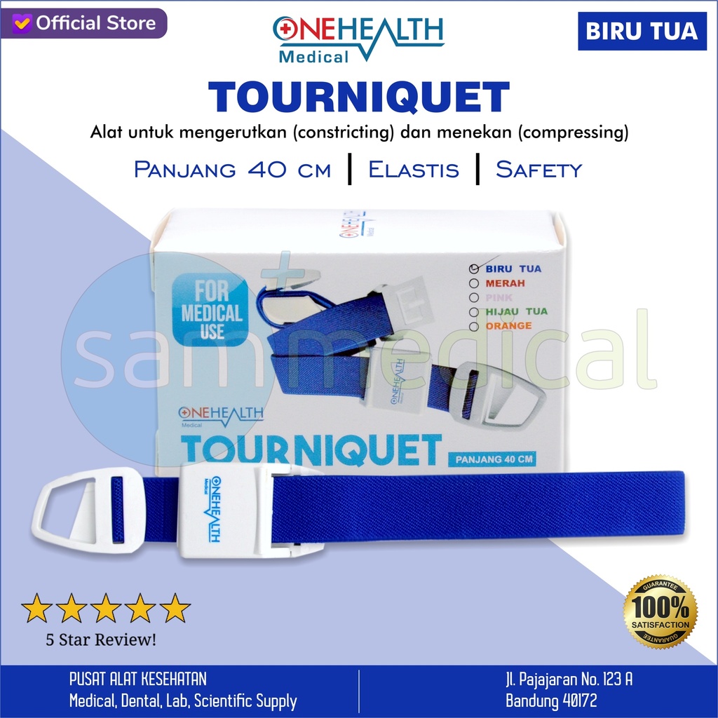[00120220258] One Health Tourniquet Biru Tua