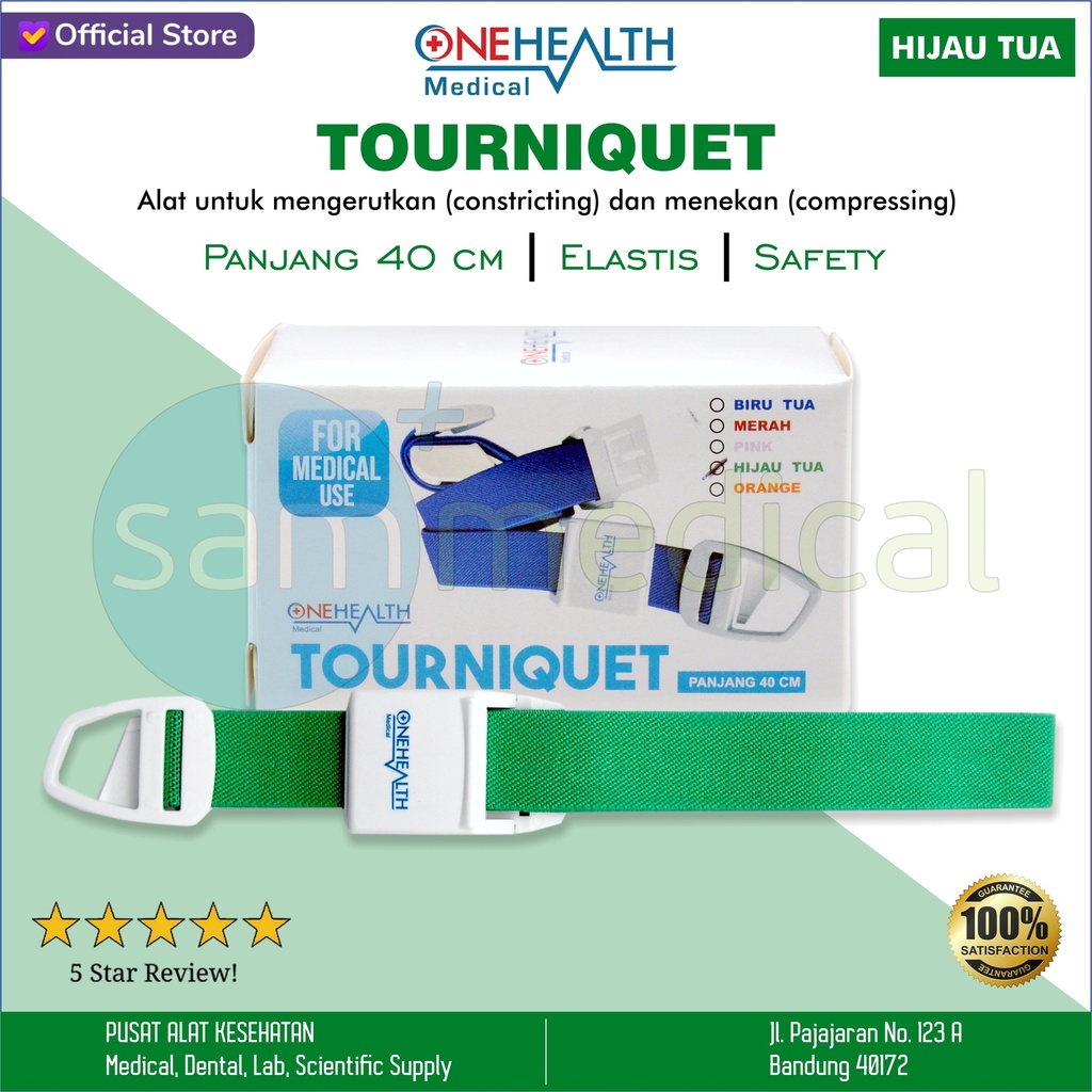 [00120220260] One Health Tourniquet Hijau Tua
