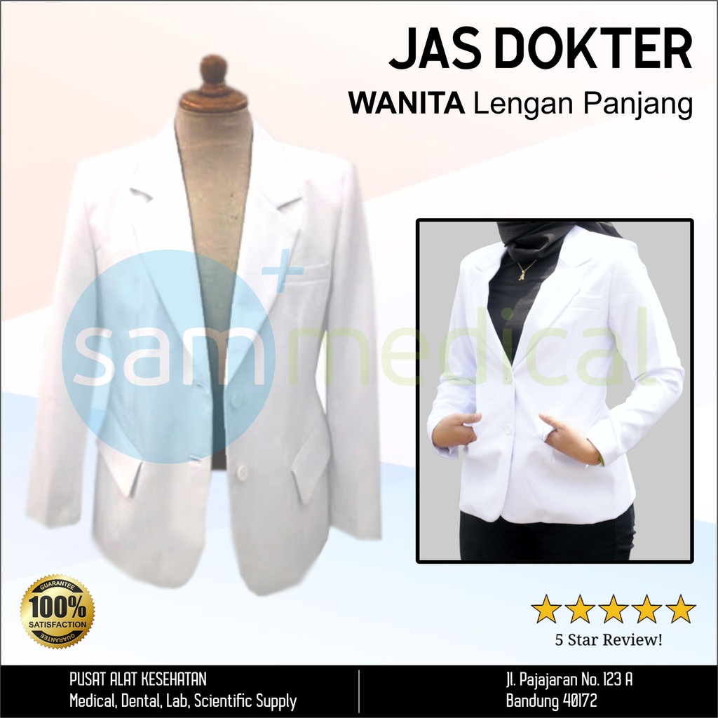 [00120220281] Jas Dokter Tangan Panjang Perempuan - XS