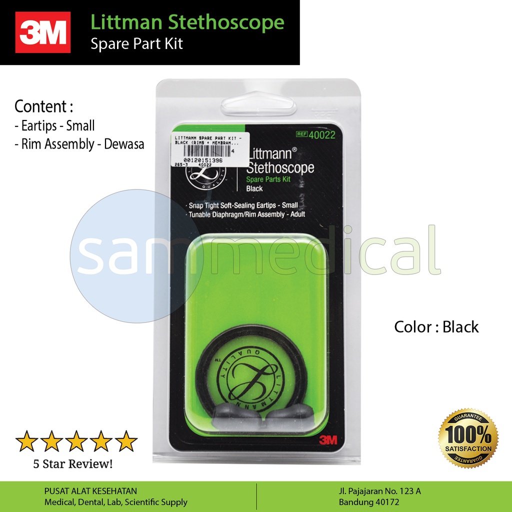 [00120220287] Littmann Spare Part Rims + Membrane +Eartip - Dewasa C2 (ref:40022)