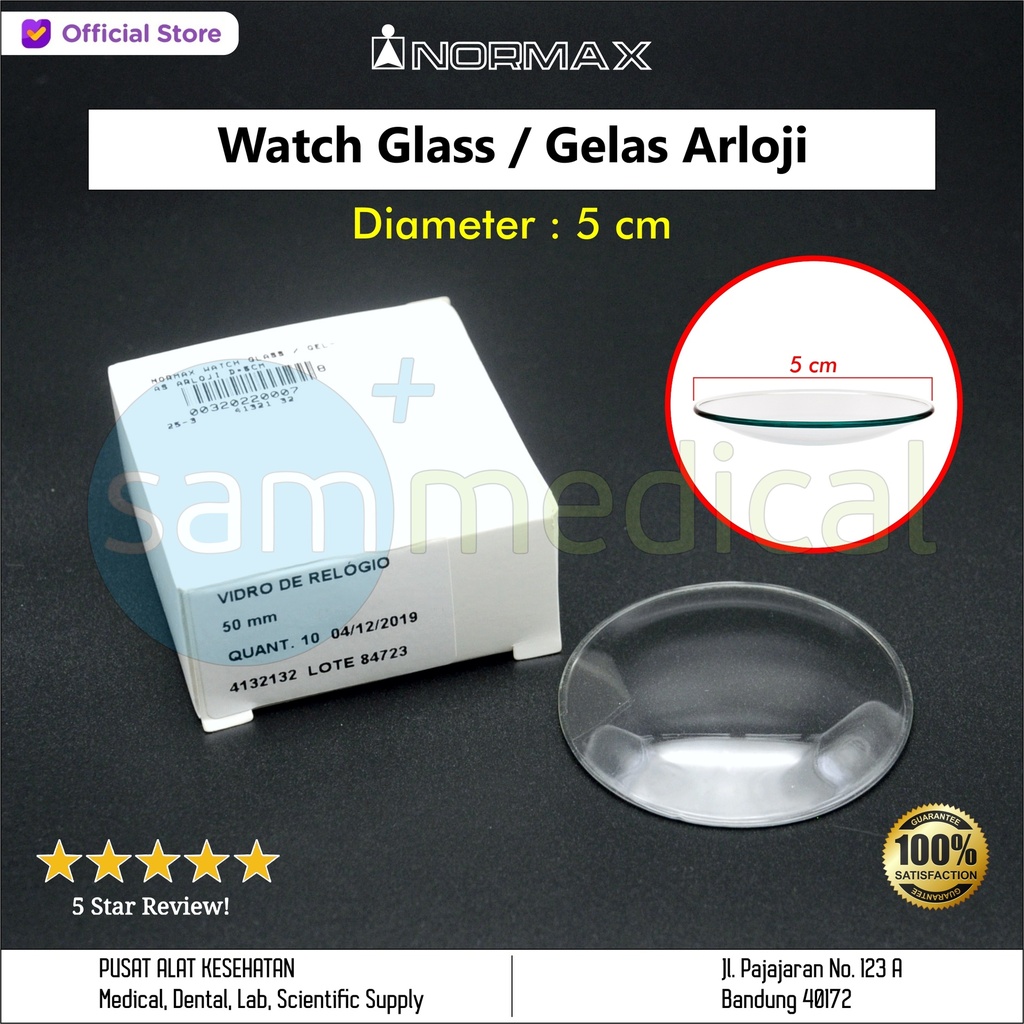 Normax Watch Glass / Gelas Arloji D=5cm