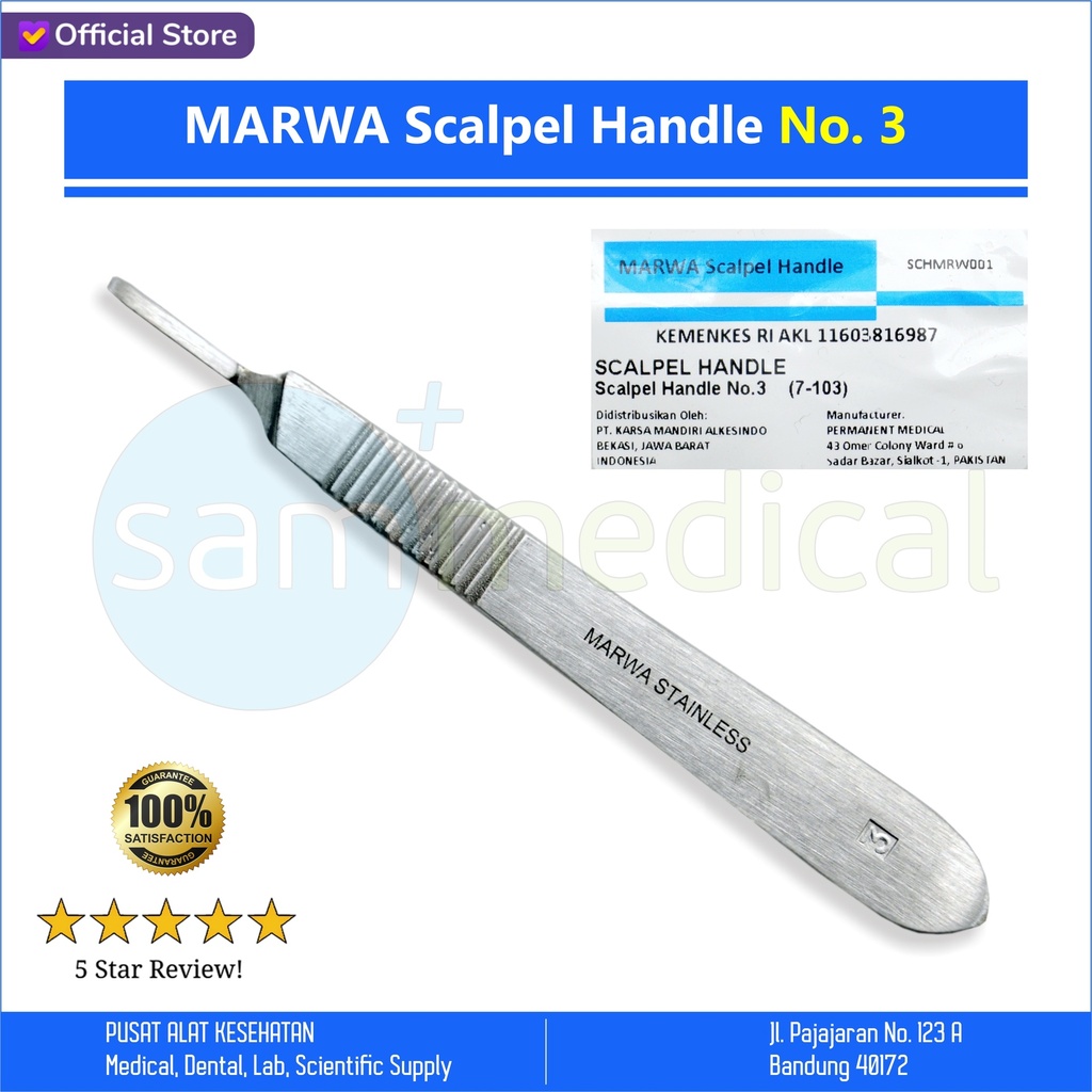 [00120220307] MARWA Scalpel Handle No 3 (7-103)