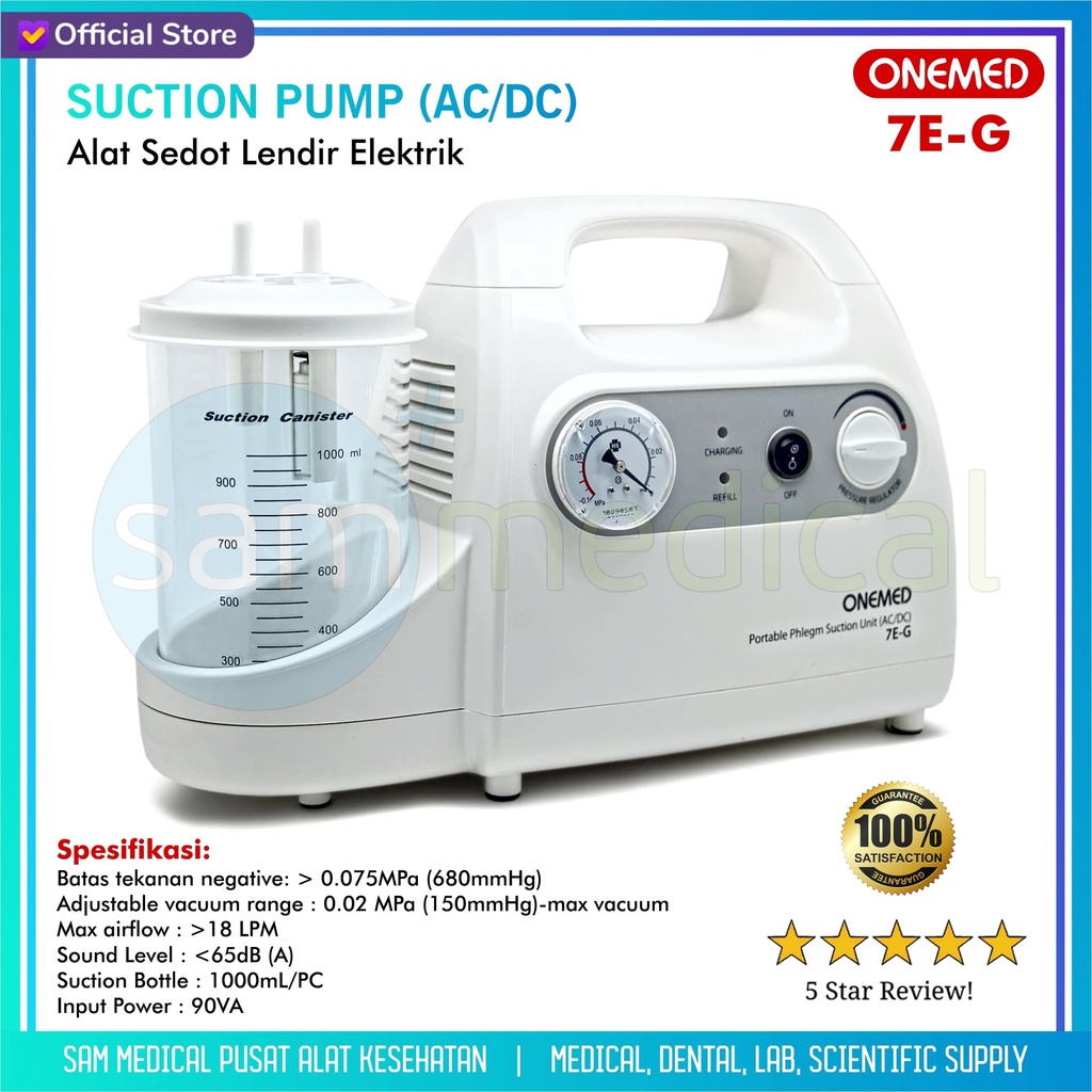 One Med Suction Pump Portable 7E-G AC/DC 