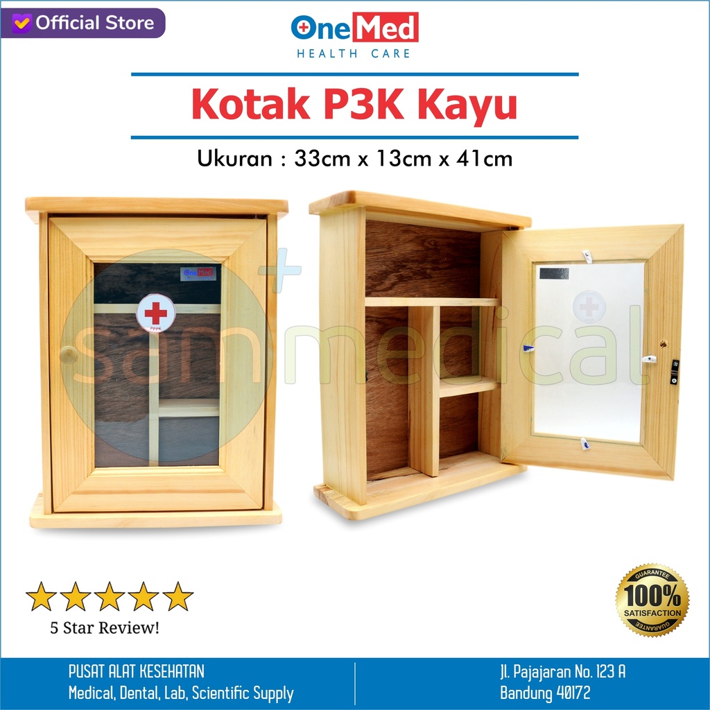 One Med Kotak P3K KAYU