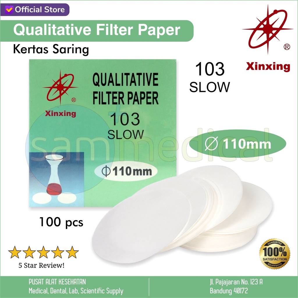 [00320220016] Xinxing Kertas Saring 103 (D=110mm) @100lembar