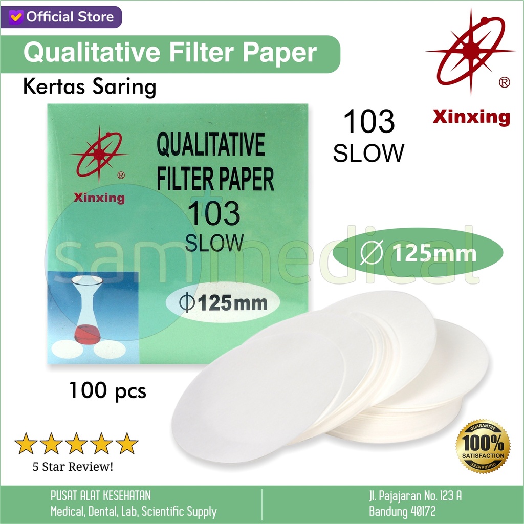 [00320220017] Xinxing Kertas Saring 103 (D=125mm) @100lembar