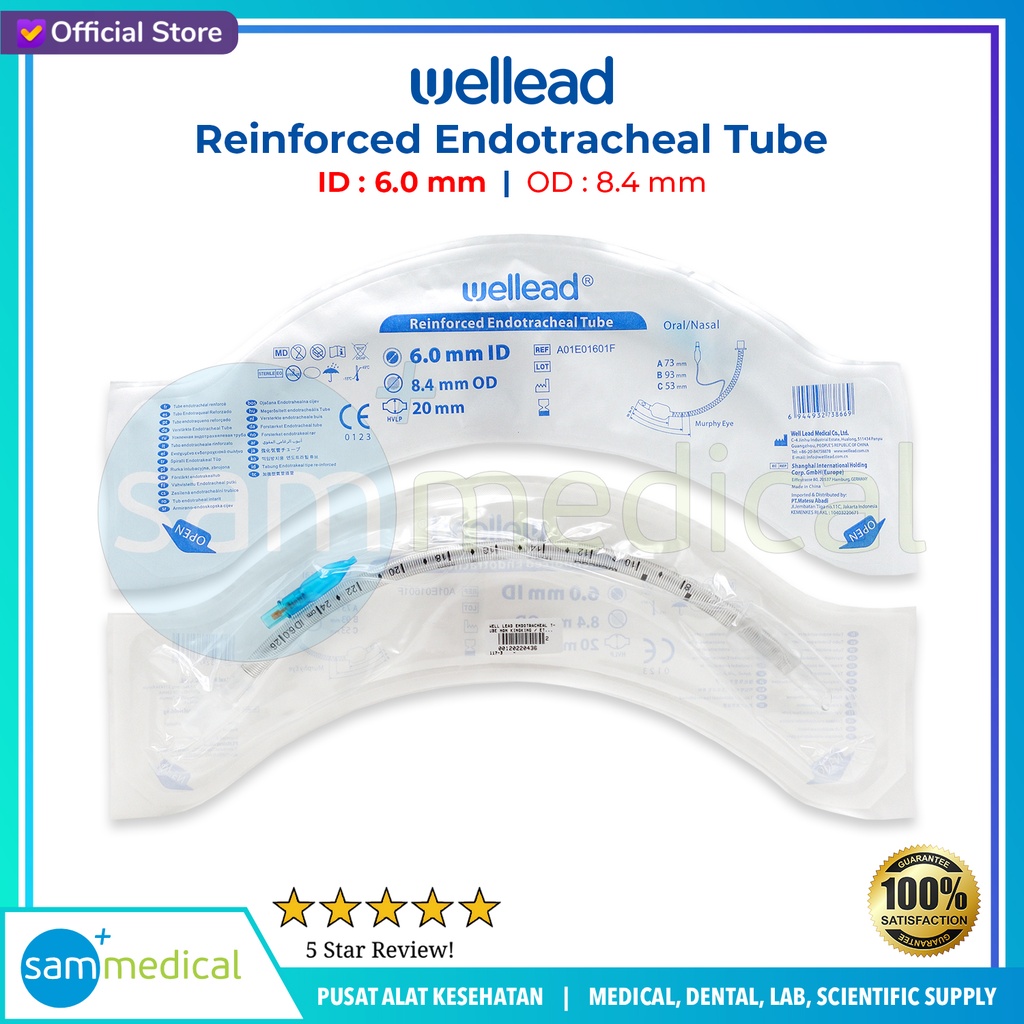 Well Lead Endotracheal Tube Non Kingking / ETT No 6