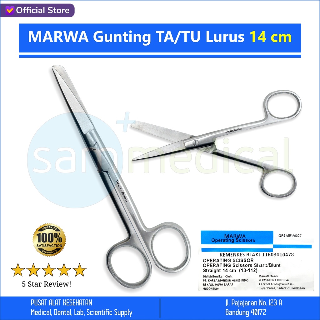 [00120220450] MARWA Gunting TA/TU Lurus 14cm
