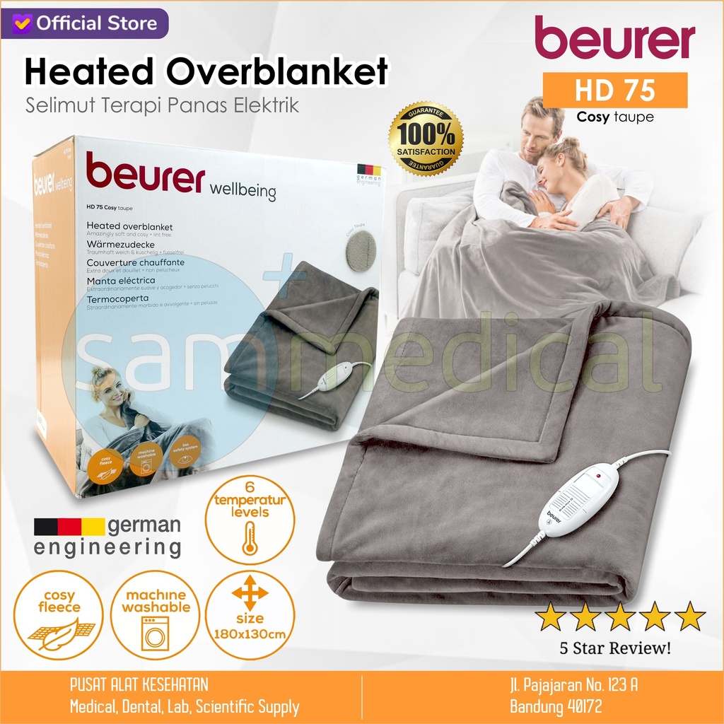 [00120220459] Beurer Cosy Heated Overblanket HD 75 