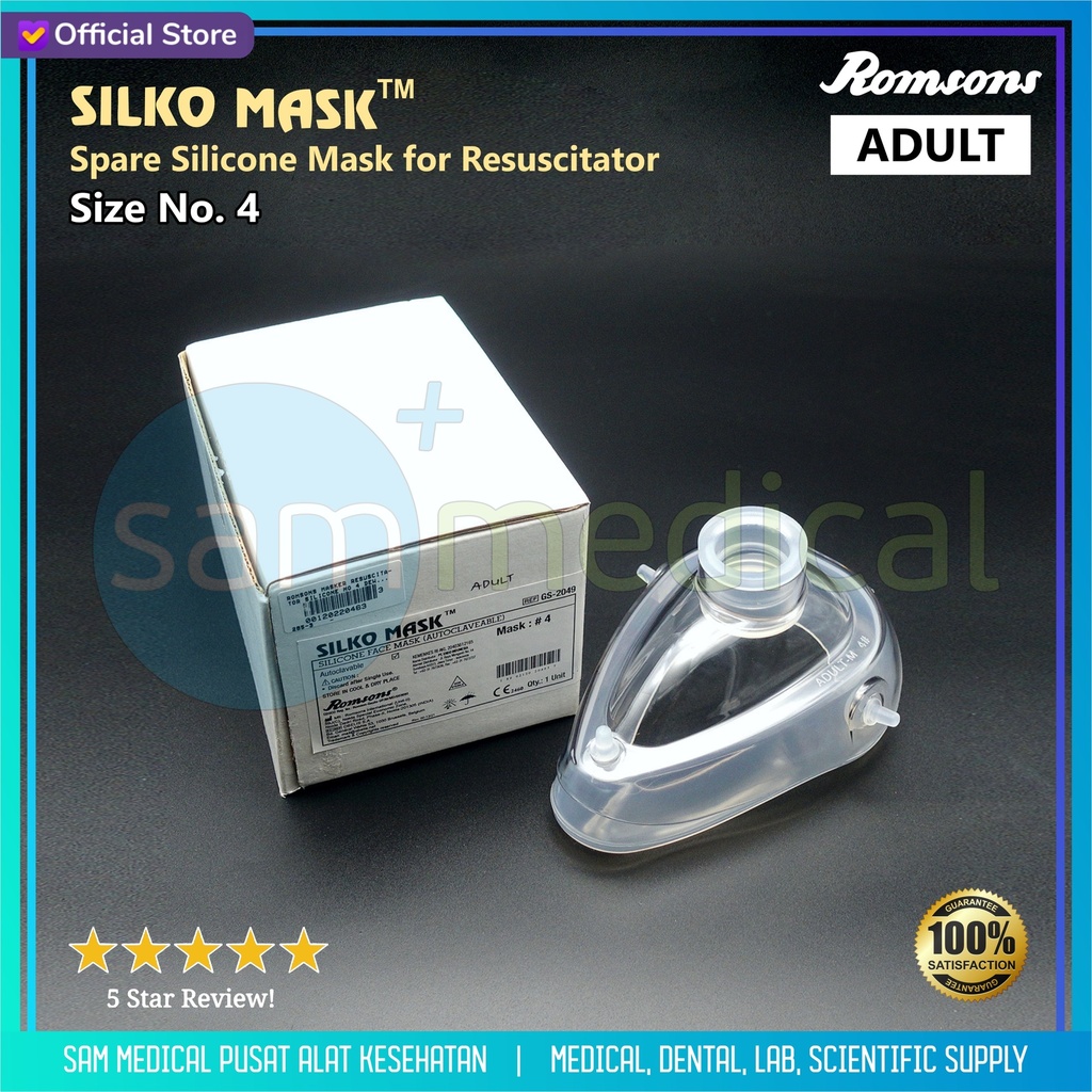 Romsons Masker Resuscitator Silicone No 4 Dewasa