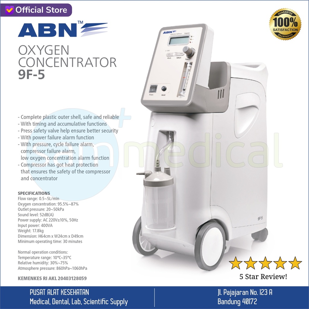 [00120220482] ABN Oxygen Concentrator 5lpm 9F-5