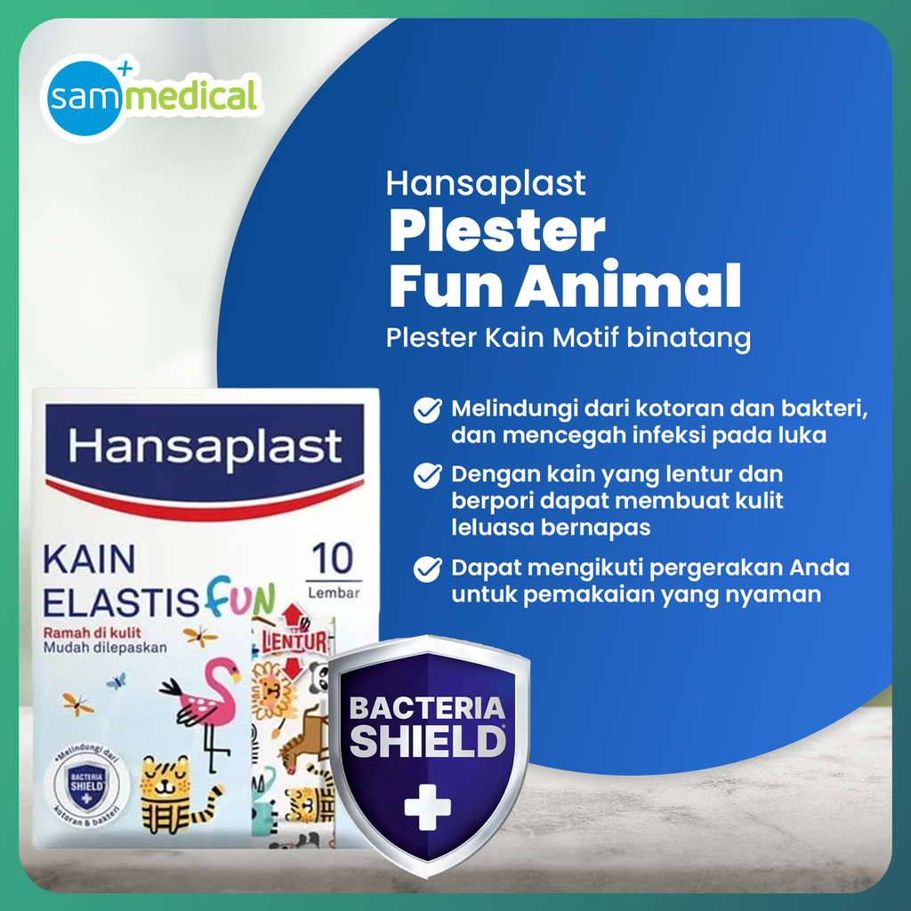 [00220220025] Hansaplast Kain FUN Kids Animal 10pcs