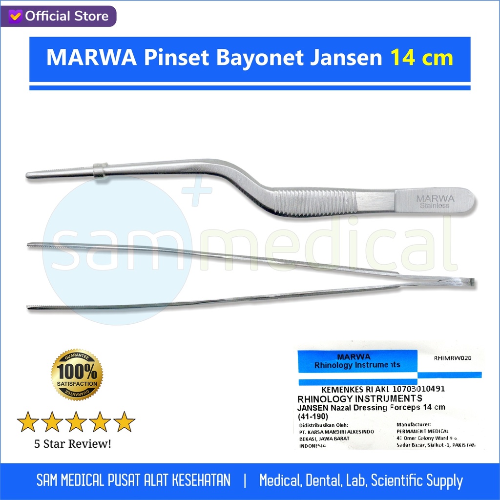 [00120220519] MARWA Pinset Bayonet Jansen 14cm