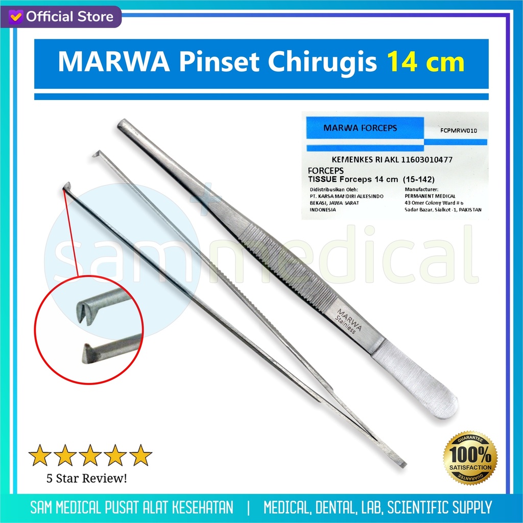 [00120220586] MARWA Pinset Chirugis 14cm