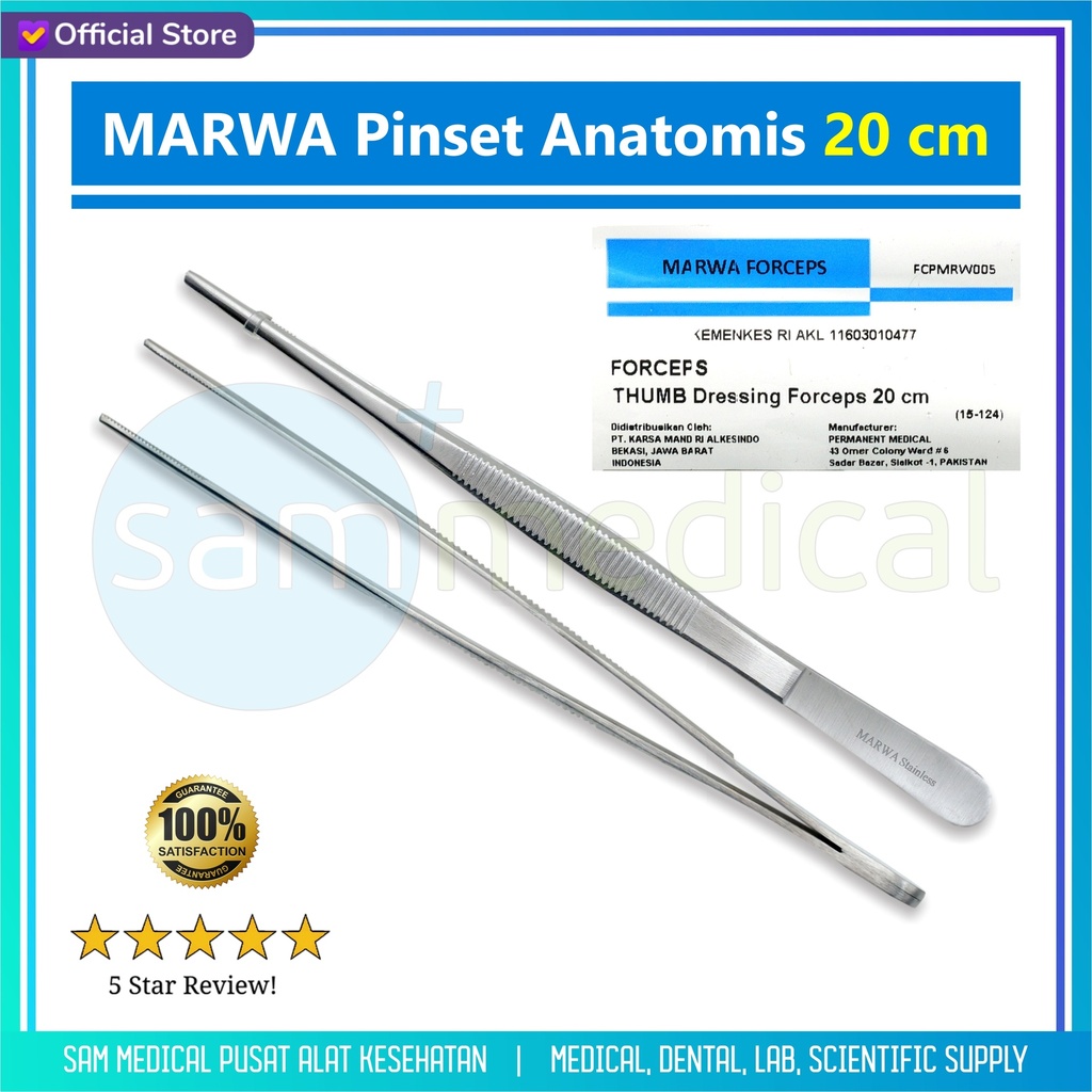 MARWA Pinset Anatomis 20cm(15-124)