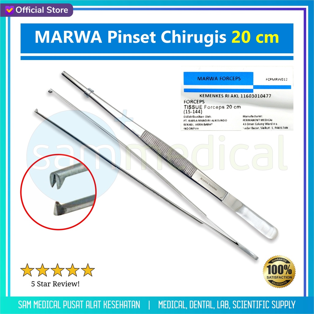 [00120230017] MARWA Pinset Chirugis 20cm