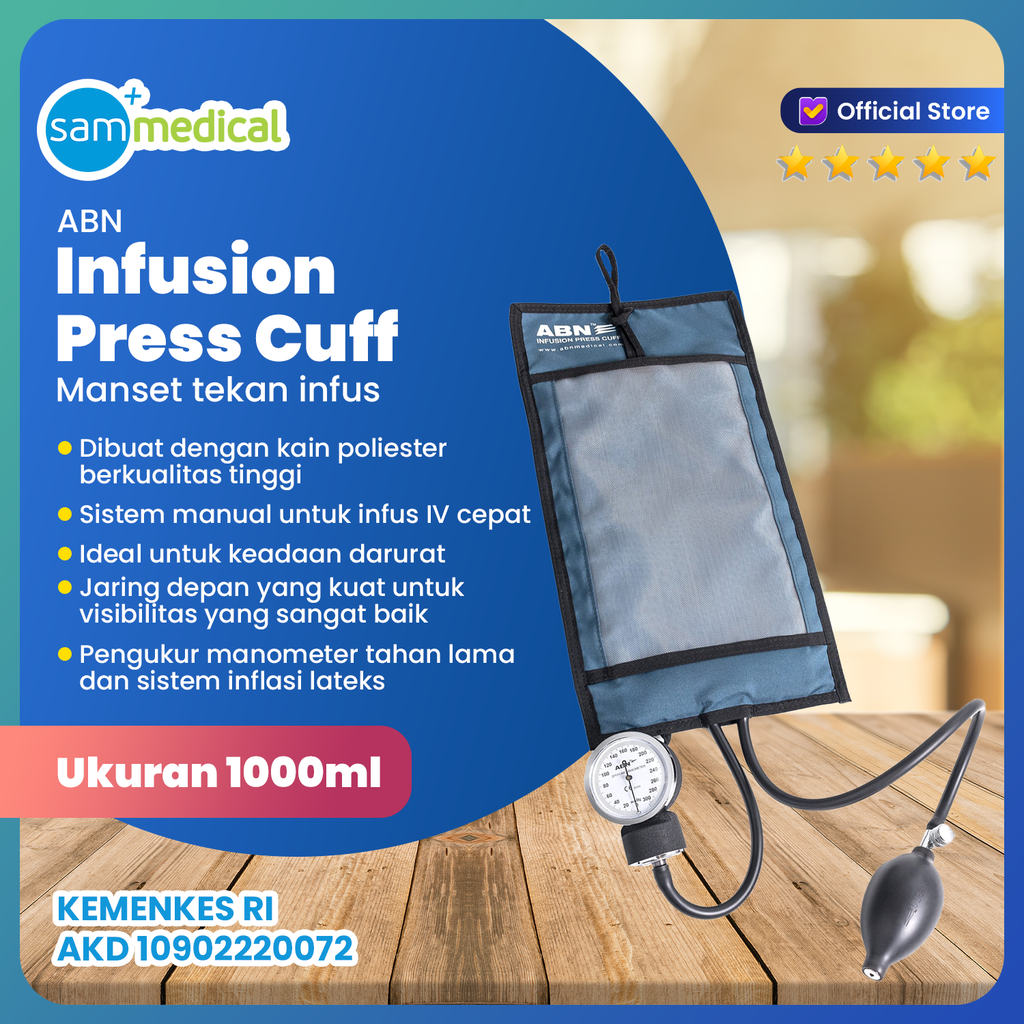 [00120230051] ABN Infusion Press Cuff / Pressure Bag Manset - 1000ml