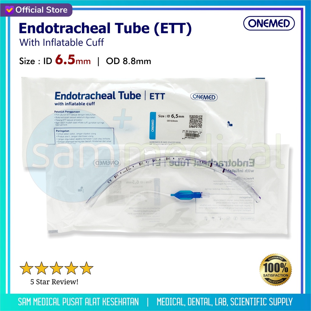 One Med Endotracheal Tube / ETT With Cuff - 6.5