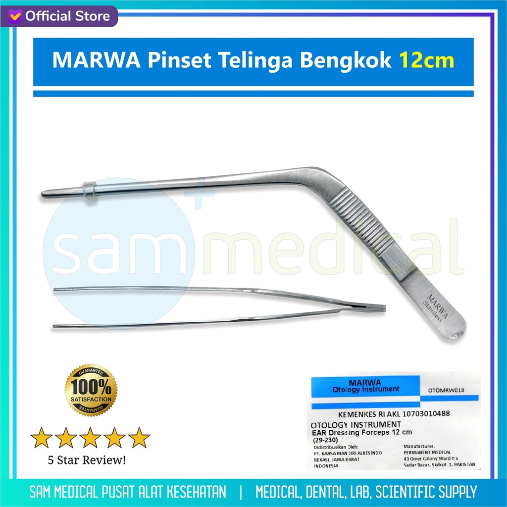 [00120230139] MARWA Pinset Telinga Bengkok 12.5cm