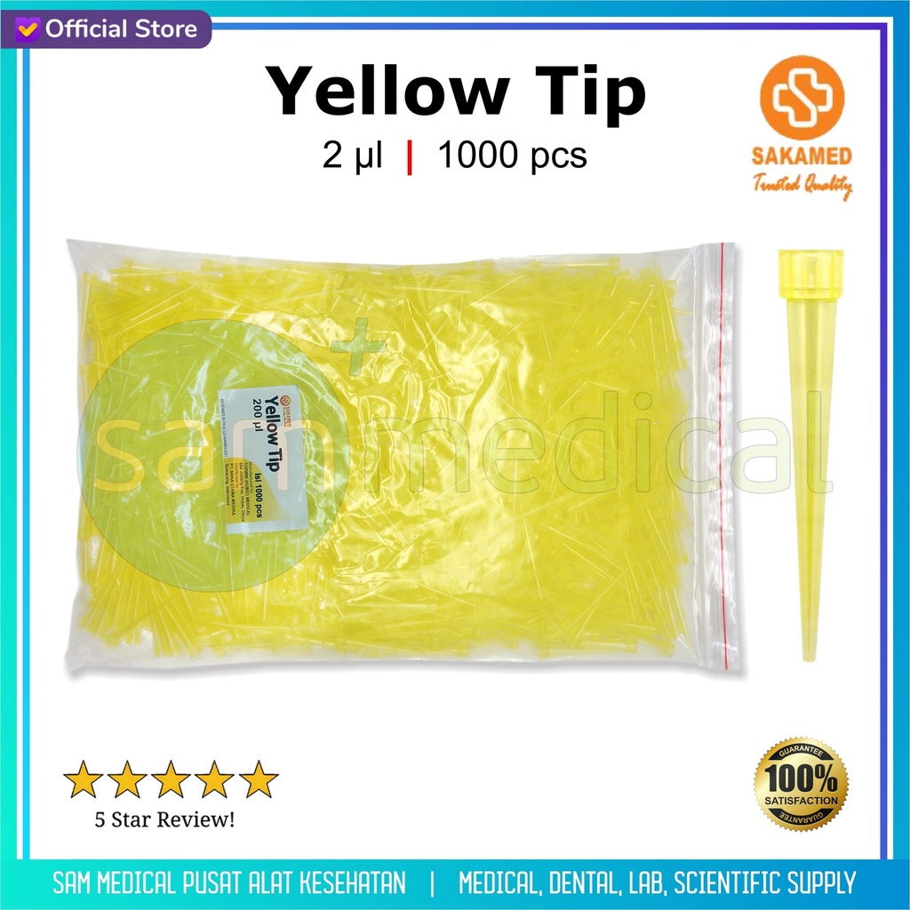 [00320230011] SAKAMED Yellow Tip / Tip Kuning 200ul @1000pcs/pack