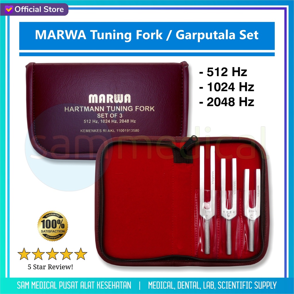 MARWA Tuning Fork / Garputala set of 3 (512Hz, 1024Hz, 2048Hz)