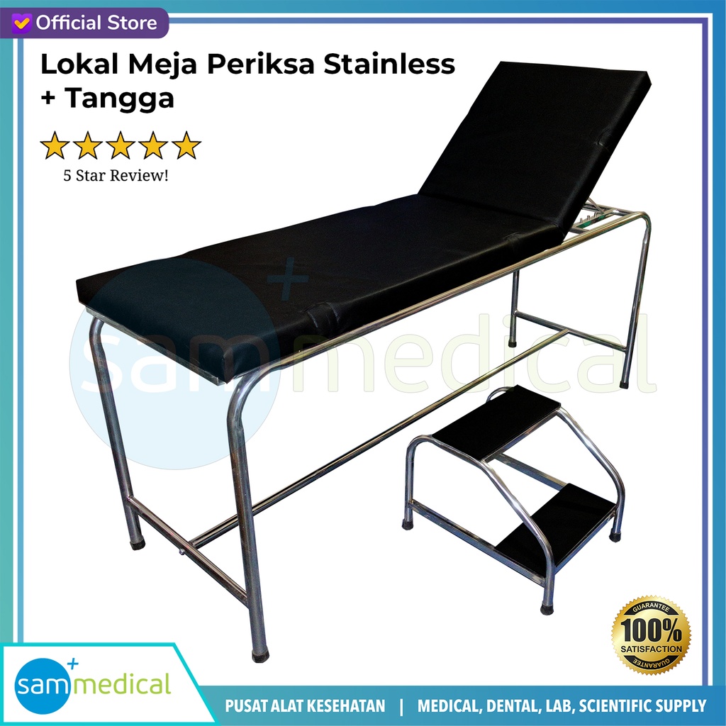 [00120230219] Lokal Meja Periksa Stainless + Tangga