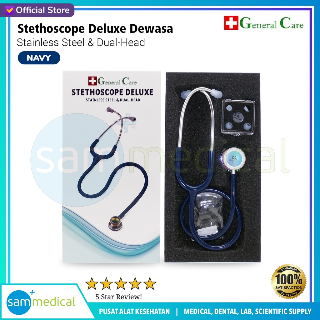 [00120230253] General Care Stethoscope Deluxe Dewasa Navy