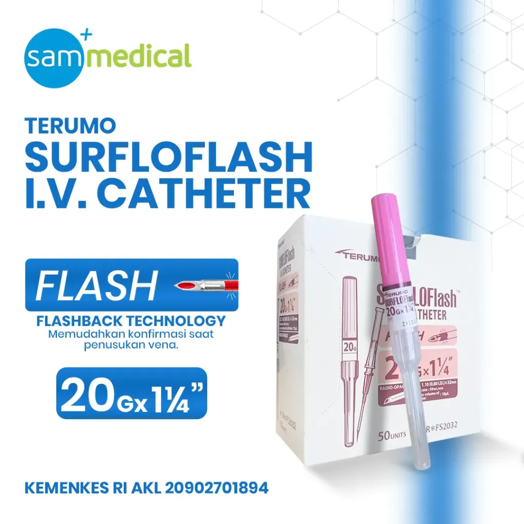 Terumo Surflo Flash IV Catheter 20G x 1-1/4"