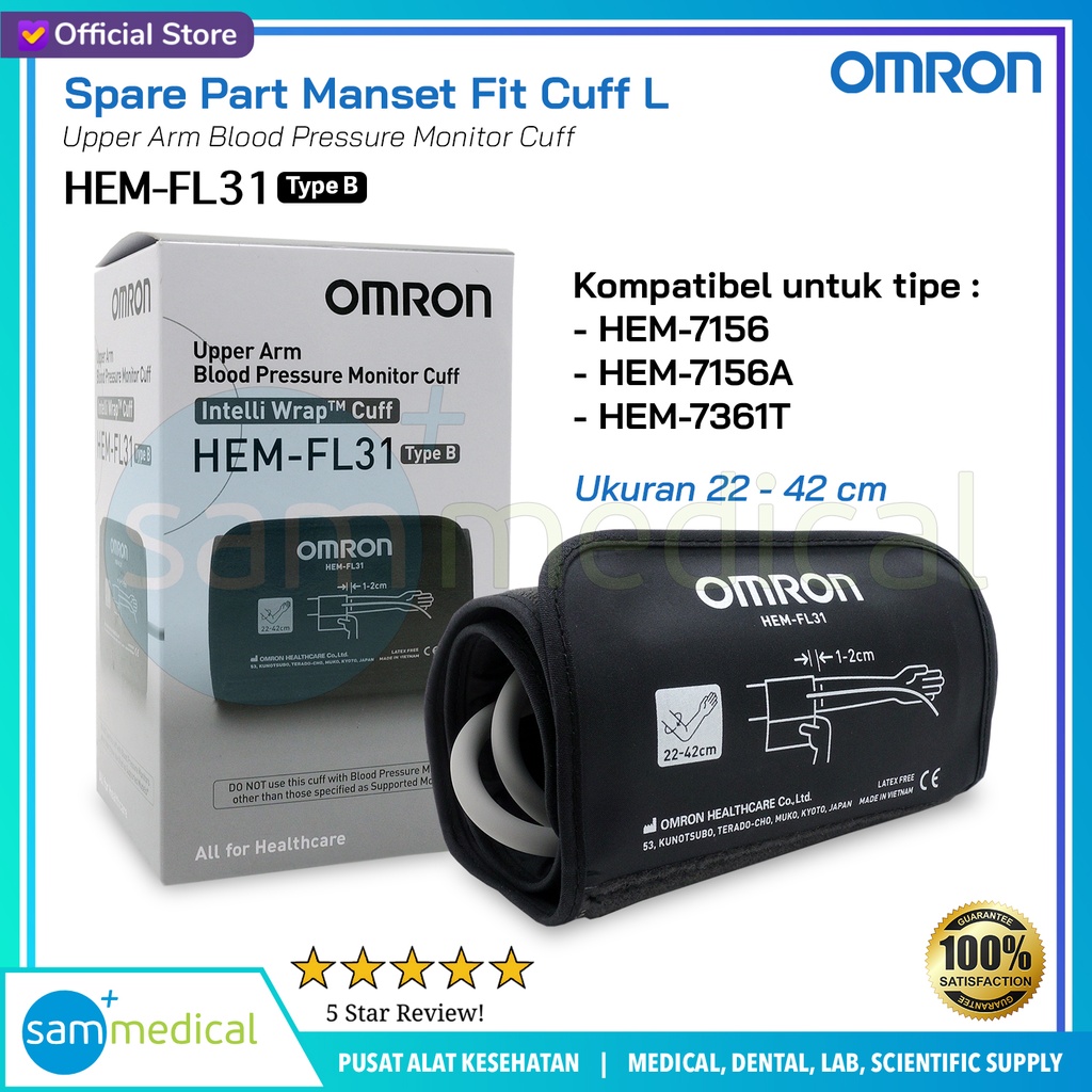 Omron Spare Part - Manset Fit Cuff L 7156 (Type B)