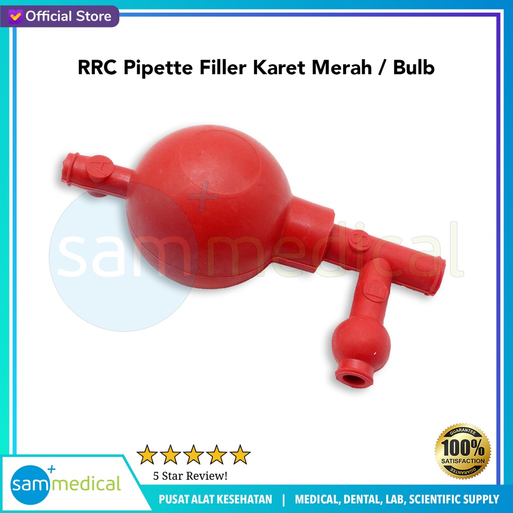 Lokal Pipette Filler Karet Merah / Bulb Merah