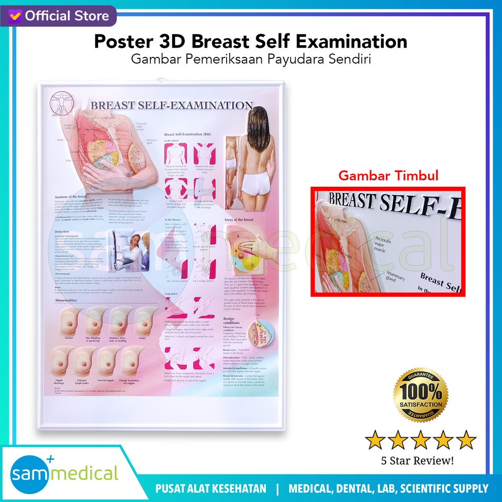 [00120230292] Poster 3D Breast Self Examination BS 183