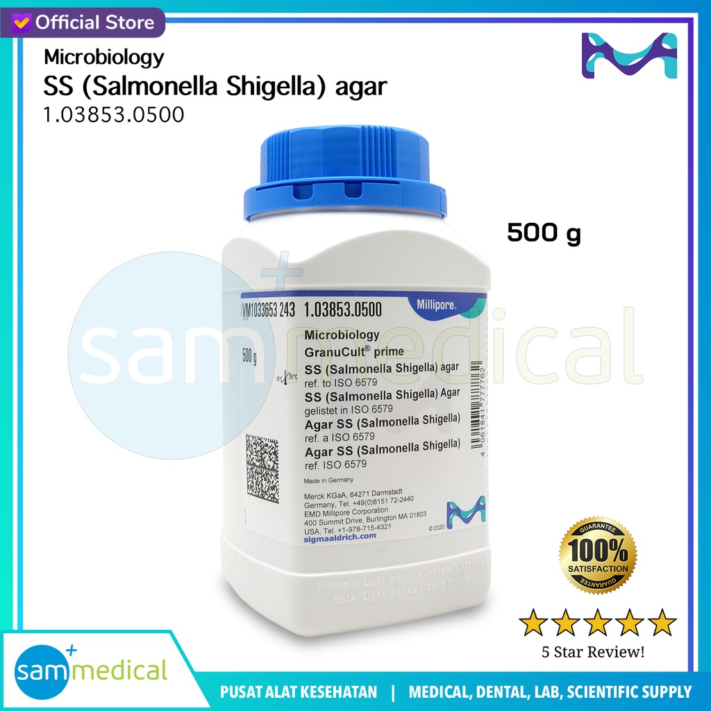 MERCK SS (Salmonella Shigella) ag 500gr Cat 1.03853.0500 