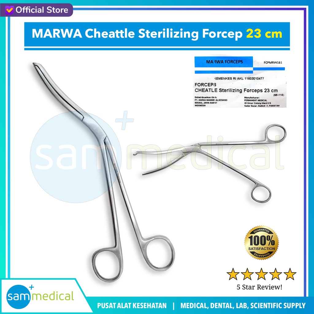 [00120230385] MARWA Cheatle Sterilizing Forcep 23cm (65-100)