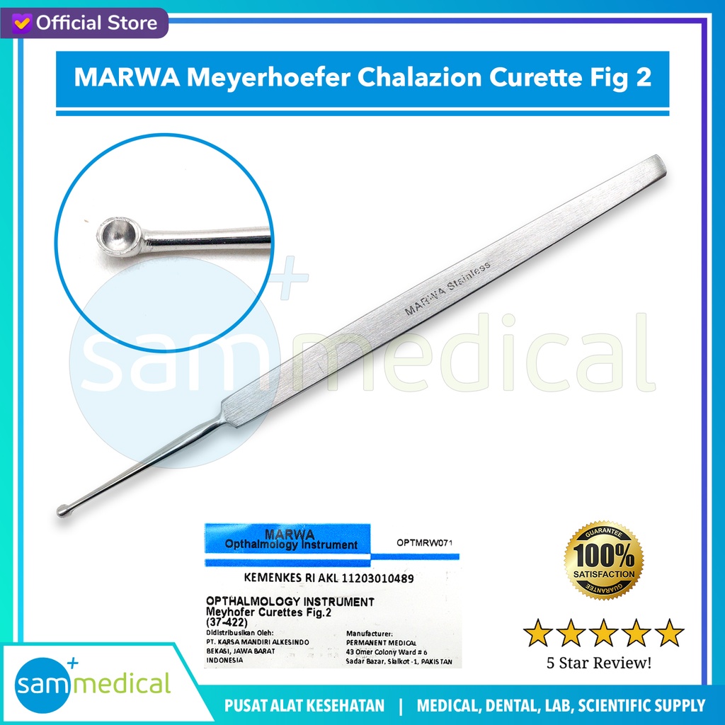 [00120230437] MARWA Meyerhoefer Chalazion Curette Fig 2 (37-422)