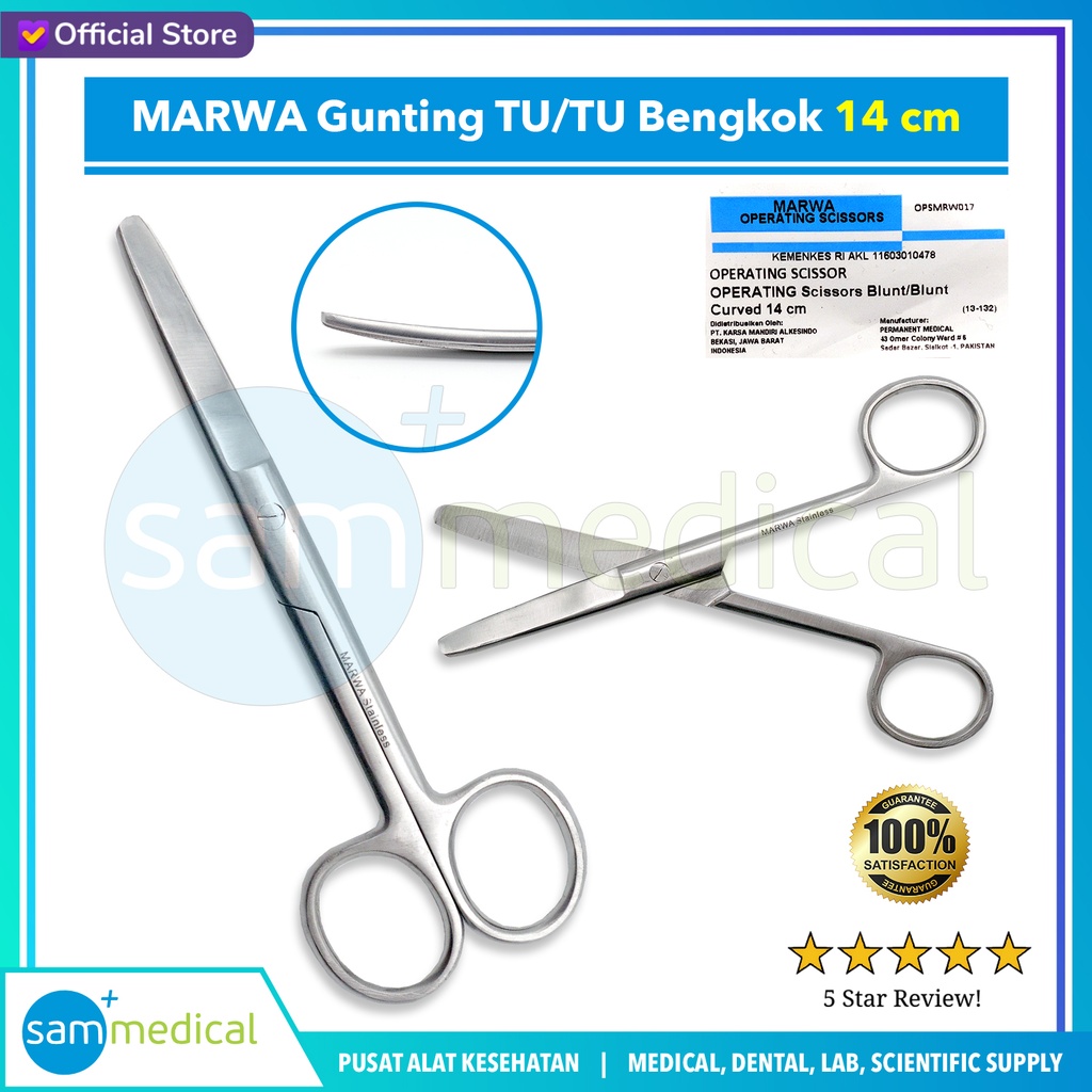[00120230441] MARWA Gunting TU/TU Bengkok 14cm