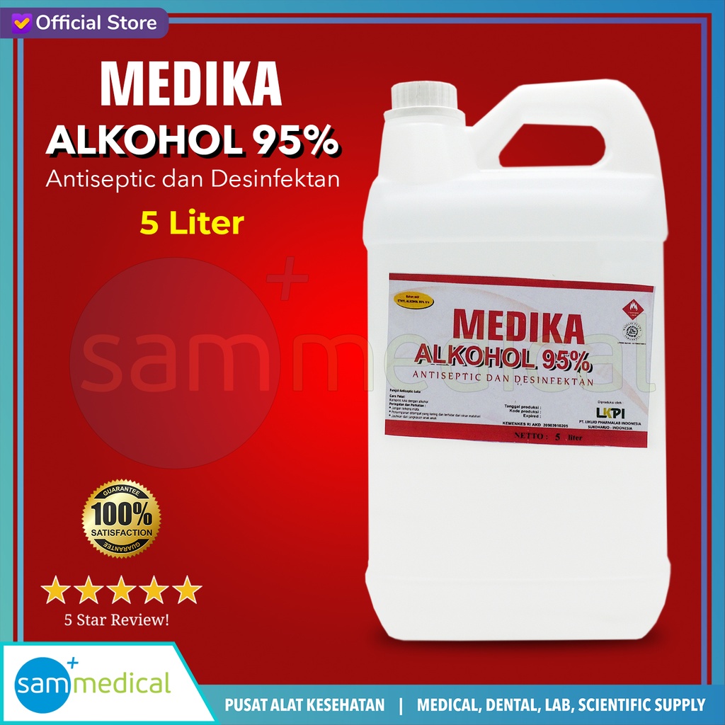 [00120230450] Medika Alkohol 95% Jerigen - 5 Liter