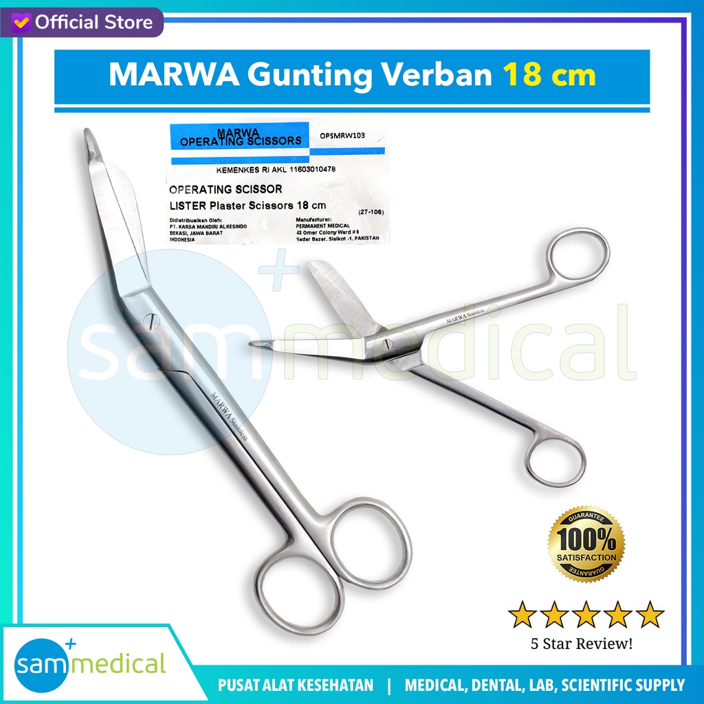 [00120230457] MARWA Gunting Verban 18cm (27-106)