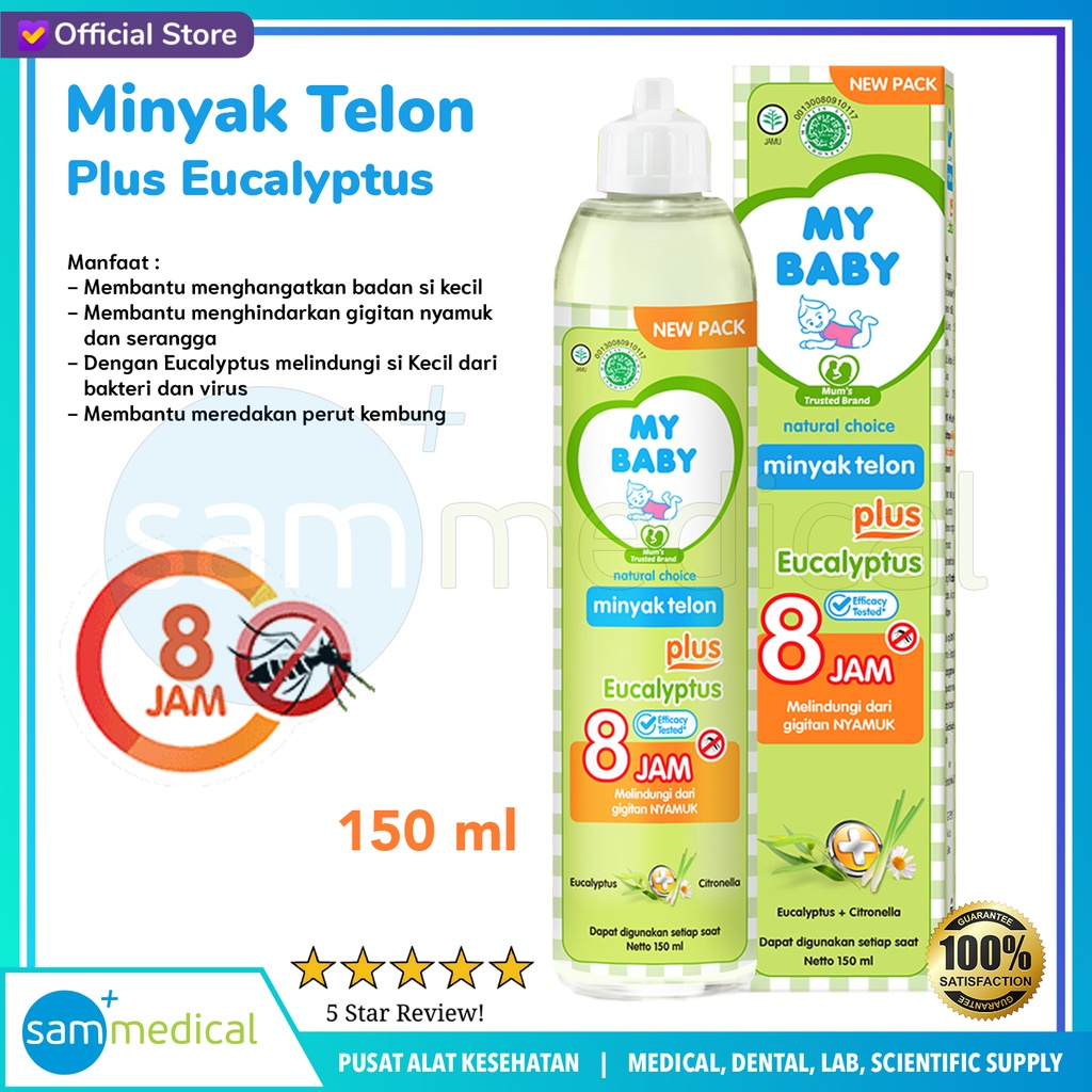 My Baby Minyak Telon Plus Eucalyptus (8 jam) 150ml