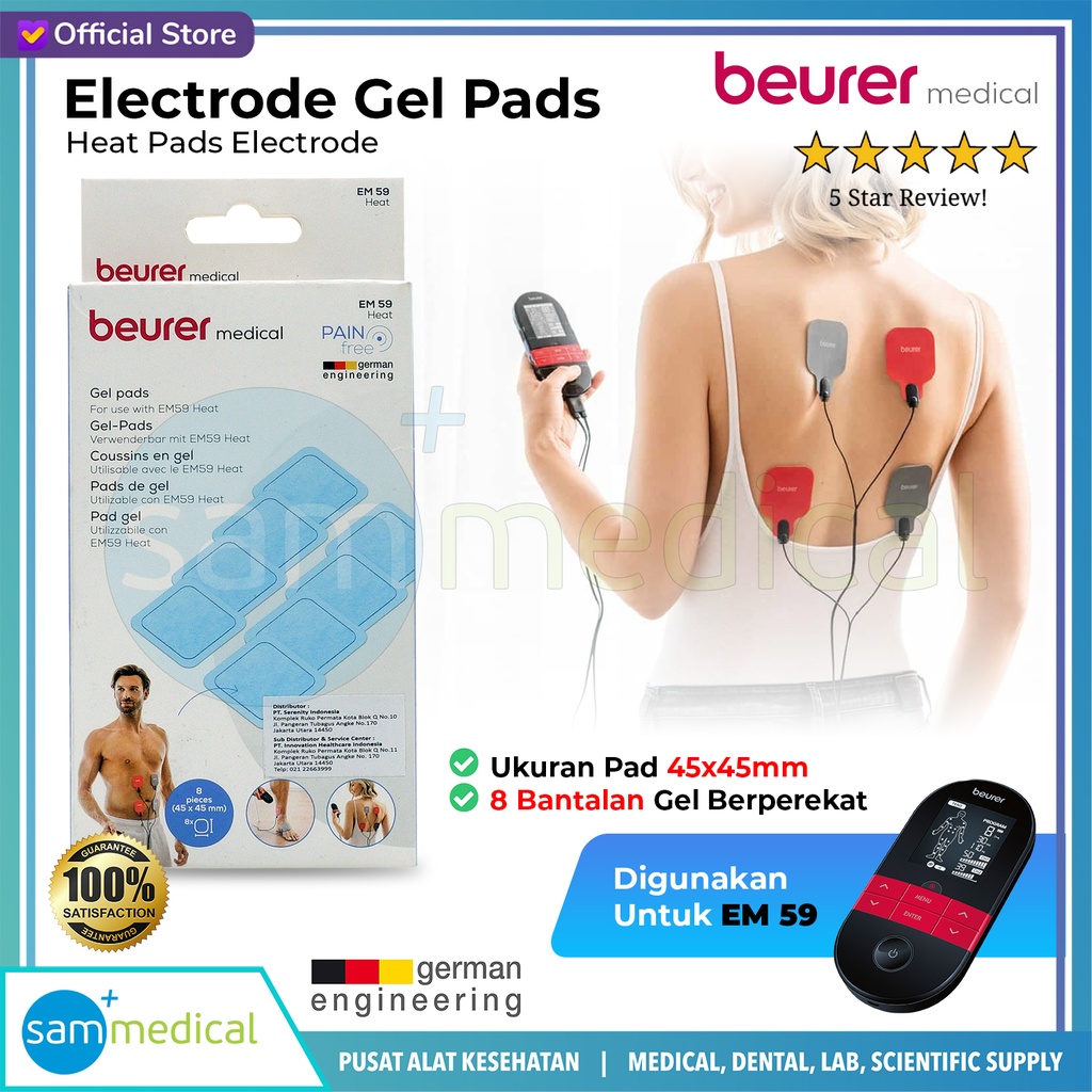 [00120230482] Beurer Spare Part - Heat Pads Electrode EM 59