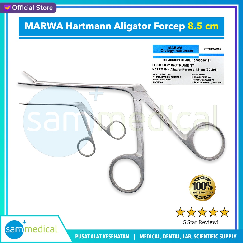 [00120230494] MARWA Hartman Alligator Forcep 8.5cm (39-295)