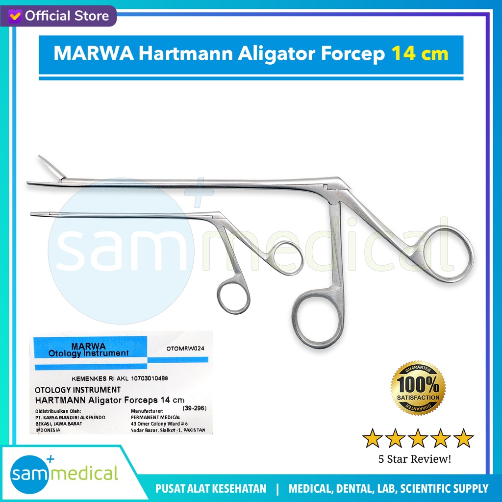[00120230495] MARWA Hartman Alligator Forcep 14cm (39-296)