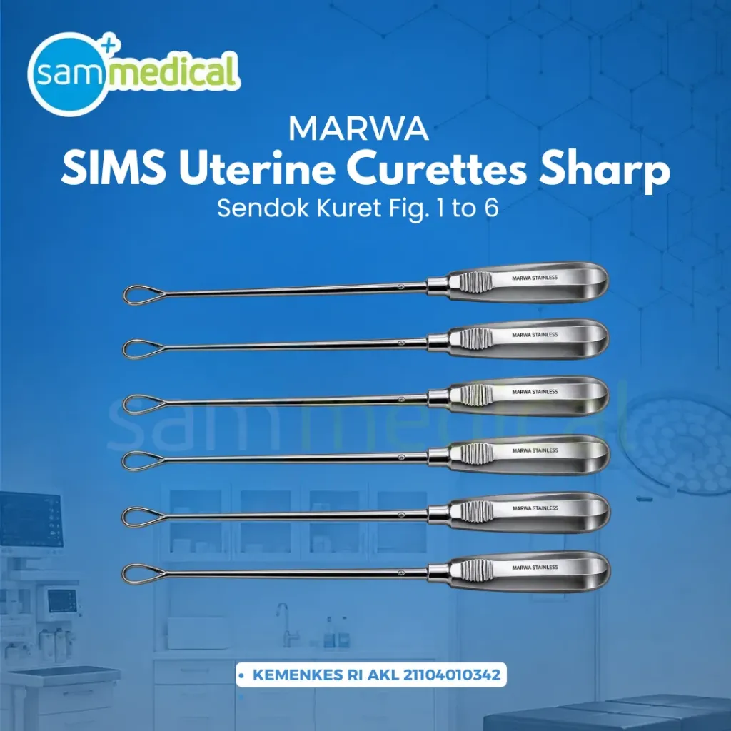 MARWA Sims Sendok Curet Tajam 25cm Set 6pcs