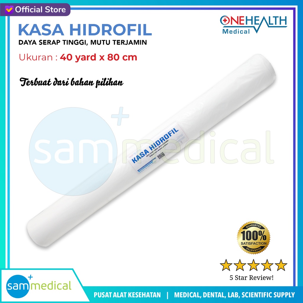 [00120230583] One Health Kasa Hydrofil uk 40x80cm / 40 yard