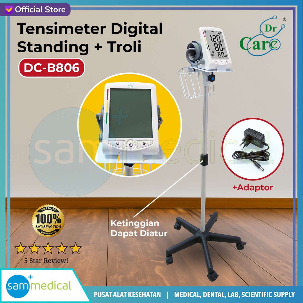[00120150003] DR Care Tensimeter Digital Standing + Troli DC-B806