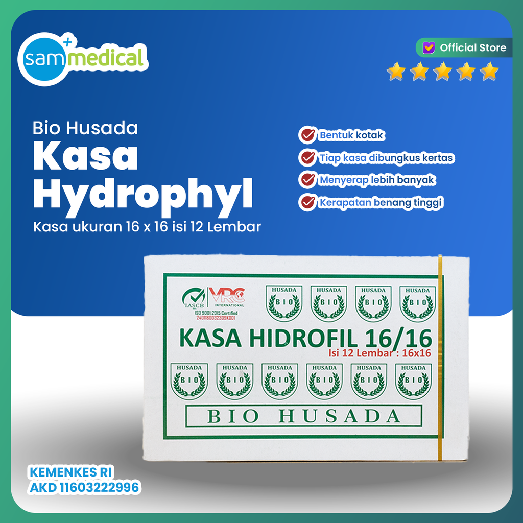 Bio Husada Kasa Hydrophyl 16x16 @12lbr