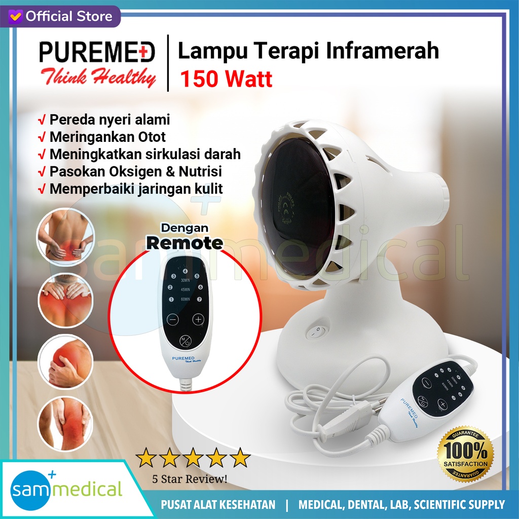 Puremed Lampu Infra Red 150 Watt + Remote