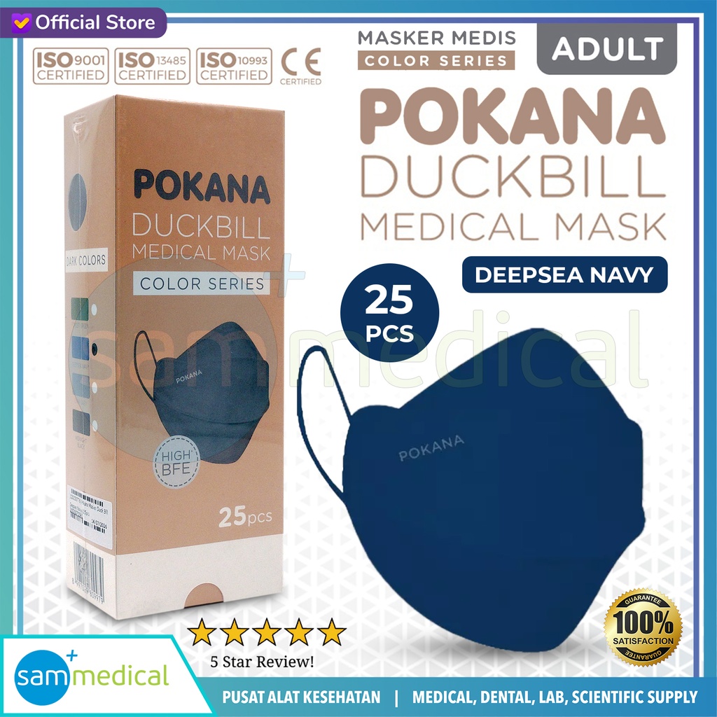 Pokana Masker Duck Bill Deepsea Navy @25pcs